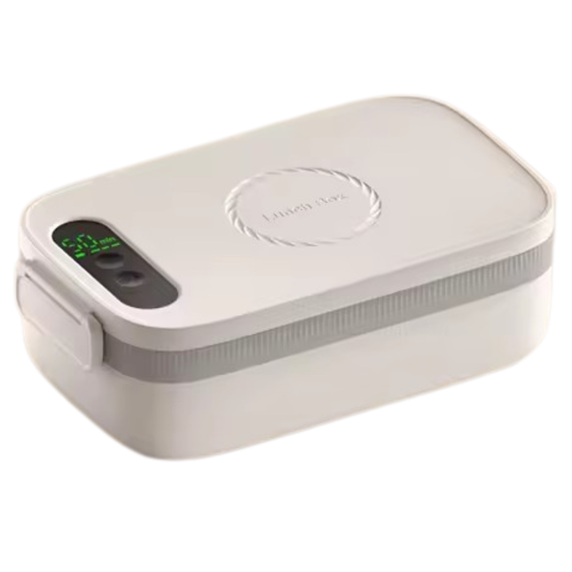 Cordless Electric Lunch Box 1L Food Heating Container with USB Charging and Buckle Lid
