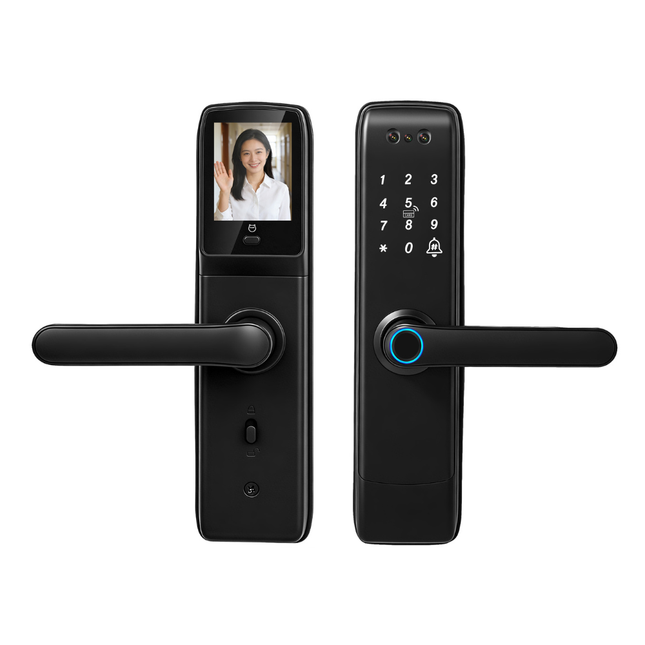 WiFi Smart Door Lock with Fingerprint Recognition, Face Unlock, Password & Key Access