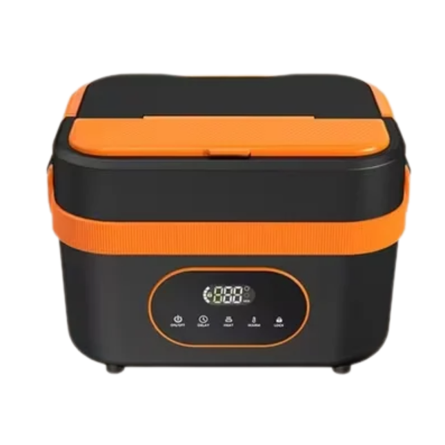 Rechargeable Electric Lunch Box 1.5L Portable Food Warmer with Scheduled Heating