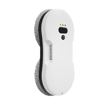 Compact Smart Glass Cleaning Robot with Dual Cleaning Modes and Protection Tether
