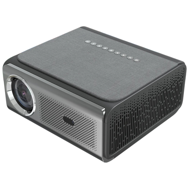 Compact Mini Projector 1080P with 4K Support, LCD Display and Built-In Audio