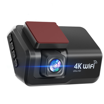 4K Front and 1080P Rear Dual Dash Camera with 3-inch Screen and WiFi