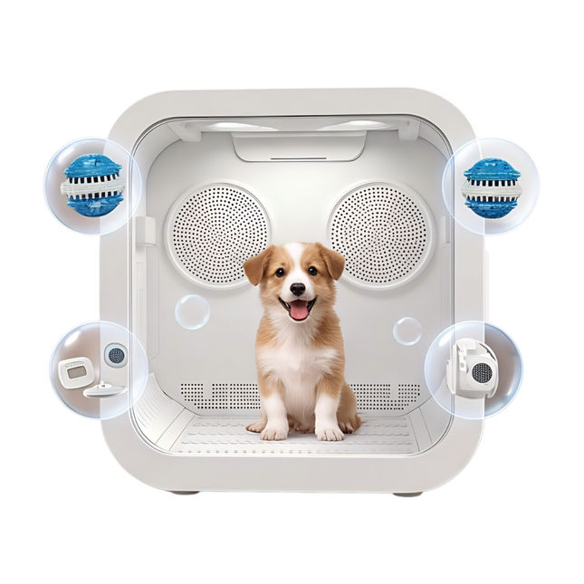 Portable Pet Drying Machine with Multi-Mode Wind Control and Overheat Protection