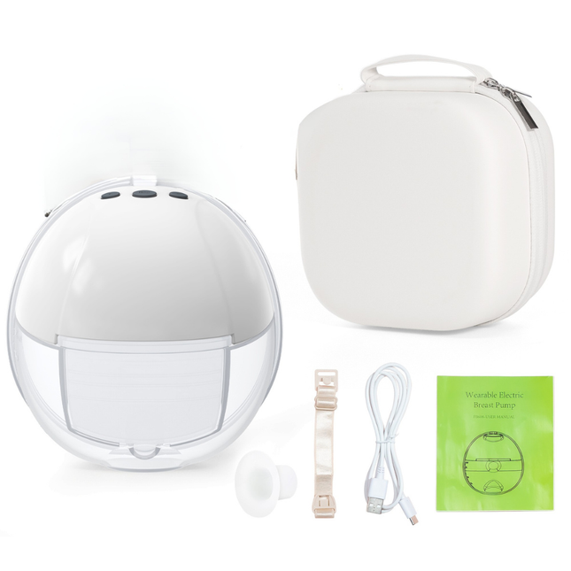 Electric Breast Pump Portable Adjustable Flow Comfort Use with Silicone Cup