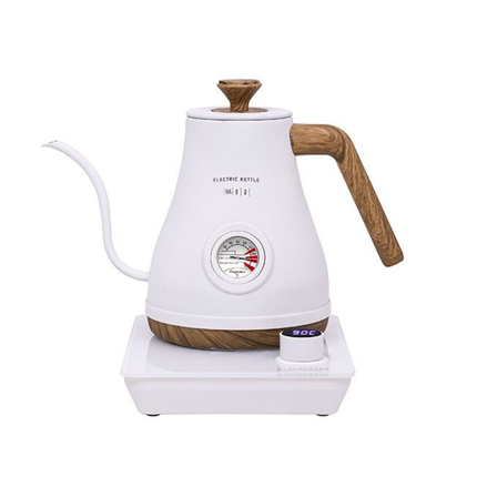304 Stainless Steel Tea Kettle with LED Temperature Gauge and Wood Grain Handle