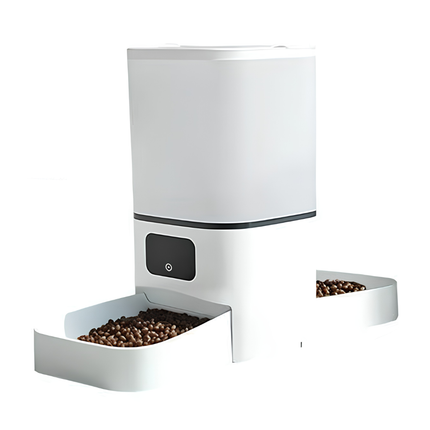 Automatic Dual Bowl Pet Feeder with Wi-Fi Monitoring Camera for Cats and Dogs