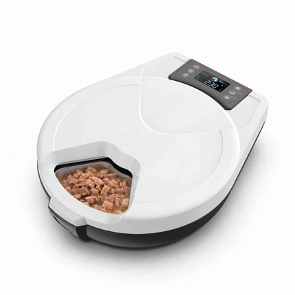 Smart Rotating Wet Food Dispenser with LCD Display and Scheduled Feeding Tray