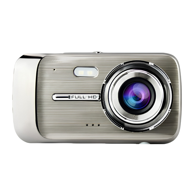 4-Inch Dual Lens Dash Camera with 4K Front Recording, 1080P Rear Camera and Night Vision