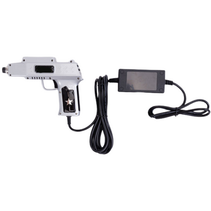 Cordless Percussion Massage Device with 6 Speeds and 10 Interchangeable Heads Silver Grey