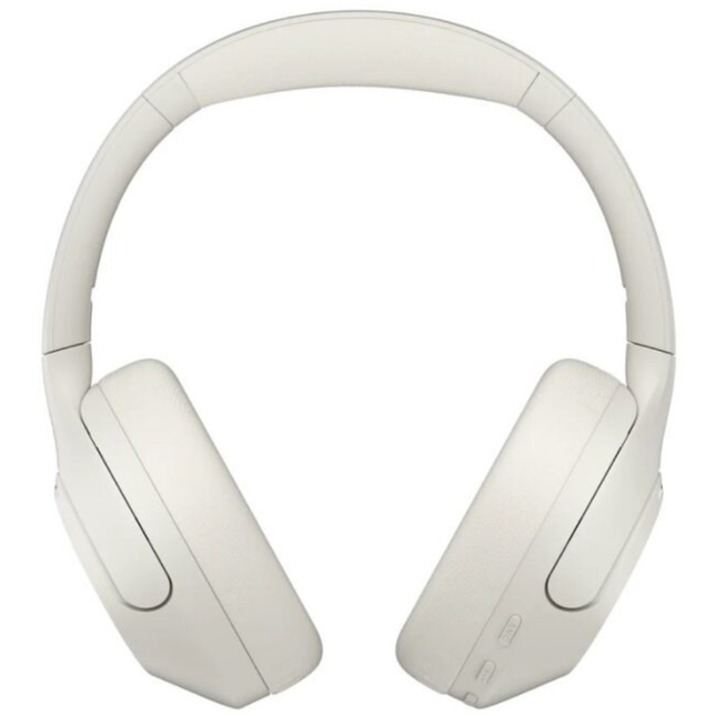 Foldable Wireless Over-Ear Headphones with Active Noise Cancelling, 40mm Drivers & Soft Cushions – White