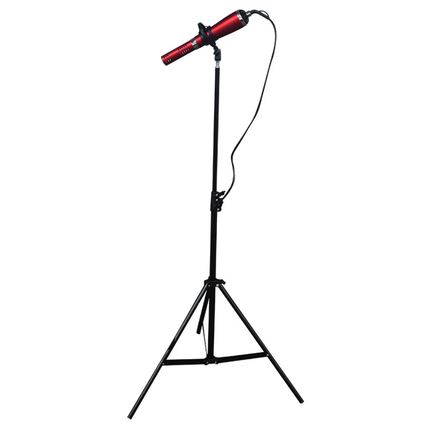Adjustable Foldable Terahertz Blower Stand with 360° Rotating Stainless Steel Floor Holder – Black