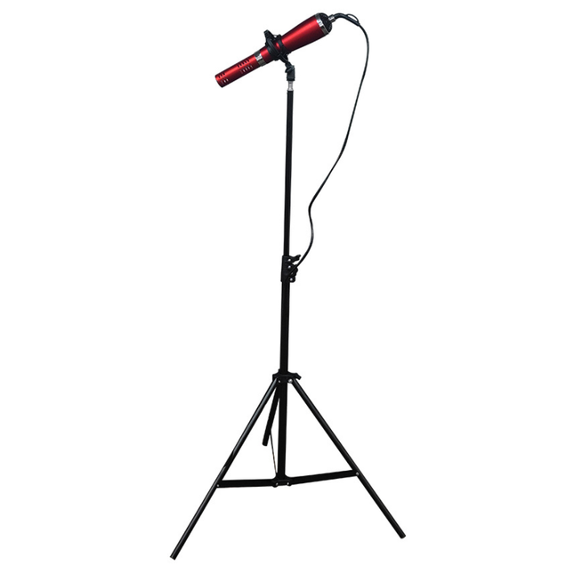 Adjustable Foldable Terahertz Blower Stand with 360° Rotating Stainless Steel Floor Holder – Black