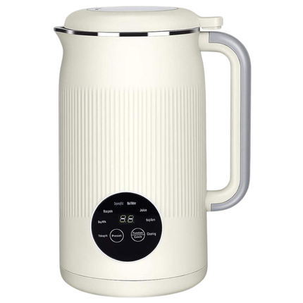 Multifunctional Electric Soy Milk and Soup Maker 1200ML with 6 Blades and Touch Control White