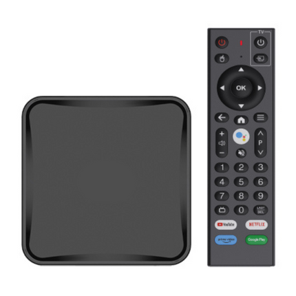 High-Speed 8K Android 12 TV Box with Quad-Core Processor, Dual-Band WiFi, and Voice Remote