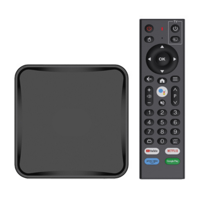 High-Speed 8K Android 12 TV Box with Quad-Core Processor, Dual-Band WiFi, and Voice Remote