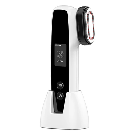 6-in-1 RF EMS LED Facial Device with Hot and Cold Relaxation – Skin Firming, Pore Cleansing and Complexion Care