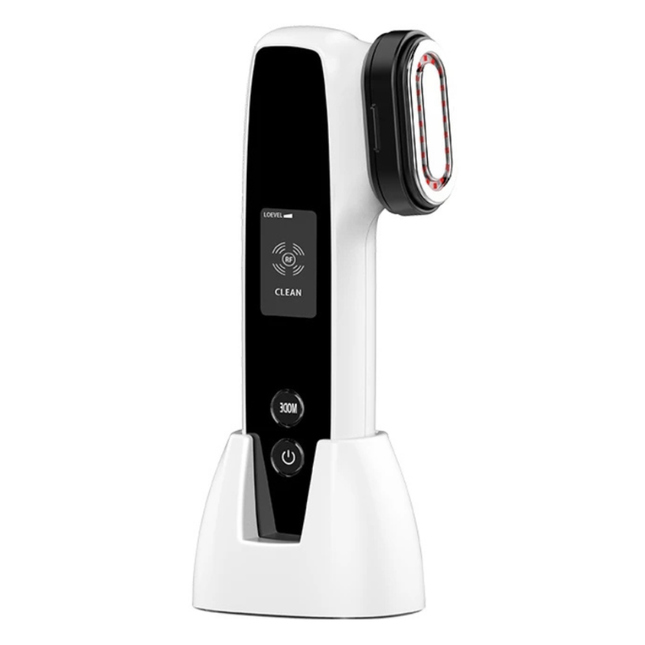 6-in-1 RF EMS LED Facial Device with Hot and Cold Relaxation – Skin Firming, Pore Cleansing and Complexion Care