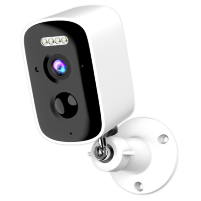 Solar-Powered 4MP WiFi PTZ Outdoor Security Camera with Auto Tracking and Two-Way Audio – White