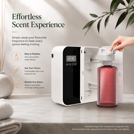 Smart Aromatherapy Diffuser 500ml Large Capacity App Controlled Fragrance Machine
