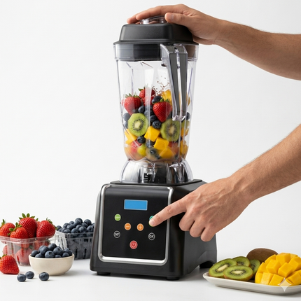 Commercial Kitchen Blender 2.5L Heavy Duty Food Processor with 8-Leaf Stainless Steel Blade
