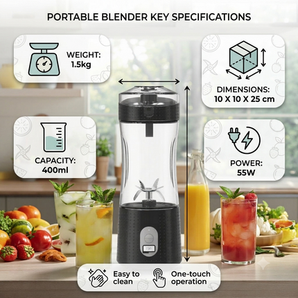 Portable 400ml Electric Coffee Maker 55W Compact Coffee Brewing Machine