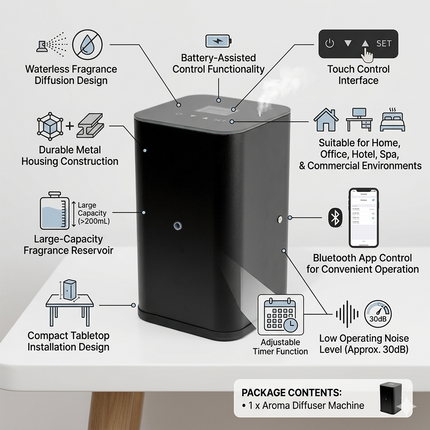 Electric Scent Diffuser with App Control, Large Capacity Fragrance Machine for Home and Business