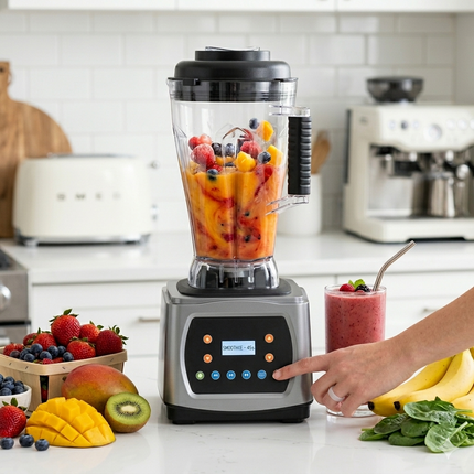 Commercial High-Speed Blender 3.5L 2200W with 8 Stainless Steel Blades