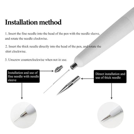 2 in 1 Plasma Pen Machine Set with Multiple Needle Tips for Skin Care
