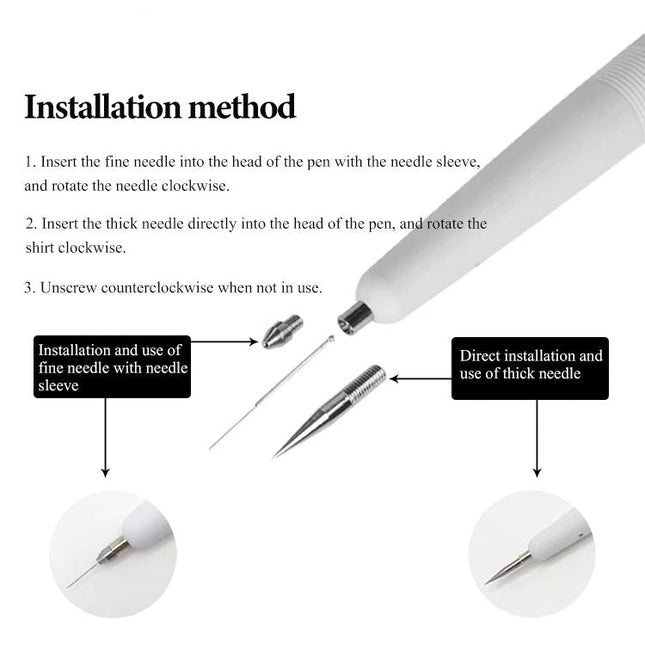 2 in 1 Plasma Pen Machine Set with Multiple Needle Tips for Skin Care