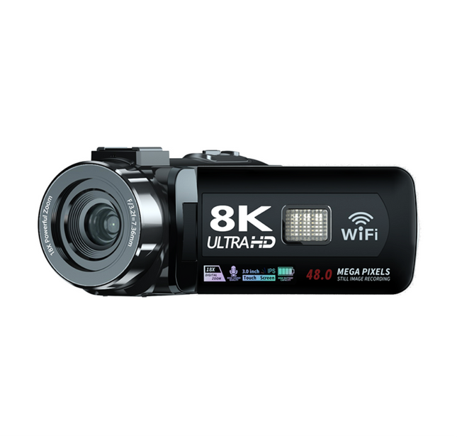 8K UHD Video Camera with 48MP Photos, 3-Inch Touch Screen and WiFi
