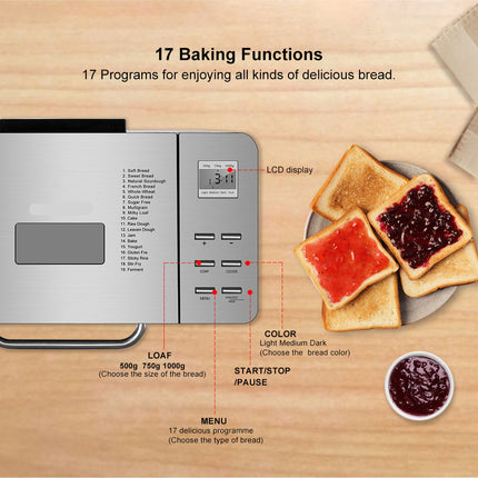 550W Bread Maker with 1000g Capacity for Convenient Home Baking