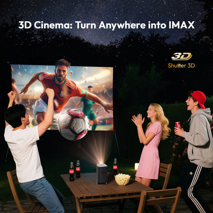 Portable Android 9.0 DLP Projector 300 ANSI 10000mAh Battery Auto Focus HD