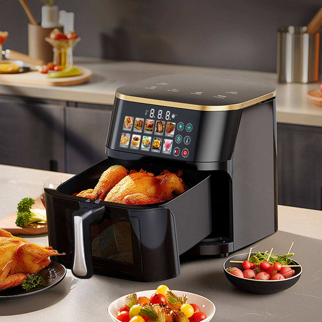Large 10L Digital Air Fryer with Color Display – Fast, Easy & Versatile Cooking, Black