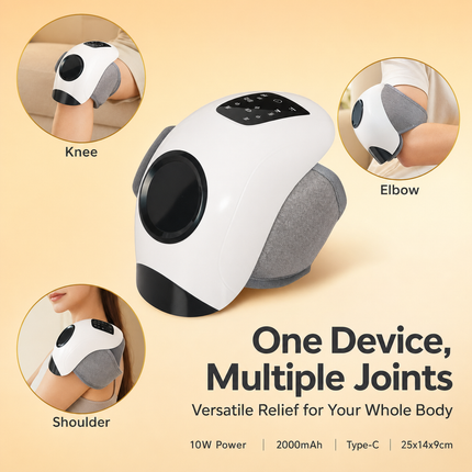 Rechargeable Heated Knee Relaxation Wrap with Smart Vibration & Dual Motor Support