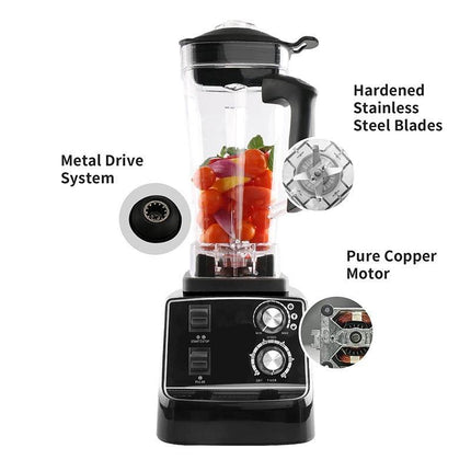Professional Countertop Blender 2.2L with 2200W Copper Motor and Pulse Control