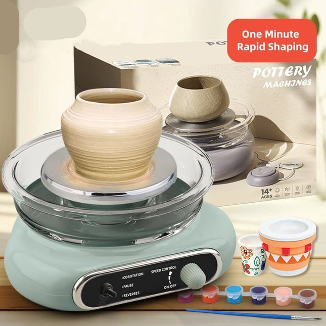 Electric Clay Pottery Wheel DIY Craft Set with Desktop-Friendly Design