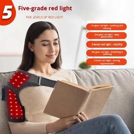 Wireless Infrared & Red LED Shoulder Relaxation Brace for Targeted Muscle Support