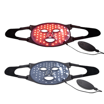 LED Facial Light Relaxation Mask 128 Dual Chip LEDs Red & Near Infrared Home Skincare Device