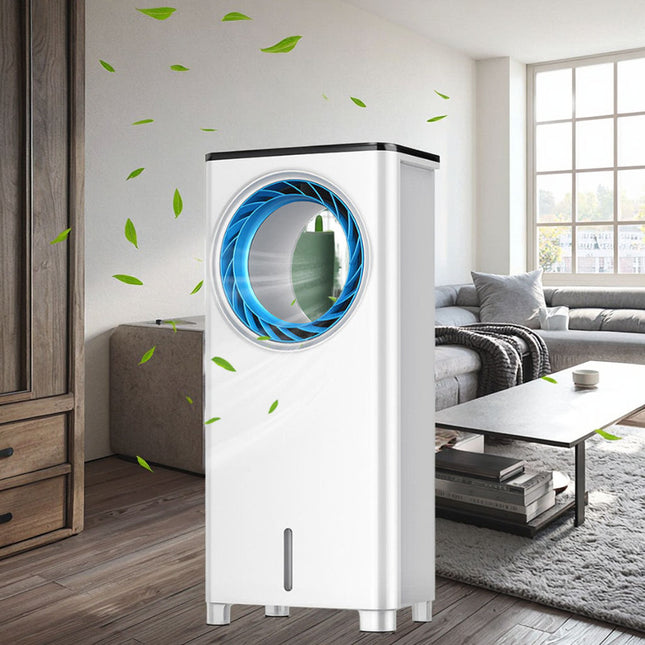 Portable 80W Air Cooler Tower Fan with 4L Water Tank, 360° Rotation & Sleep Mode