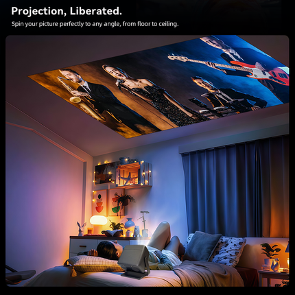 Portable HD Smart Projector with Auto Focus, Linux System, Netflix & YouTube, 2GB+32GB