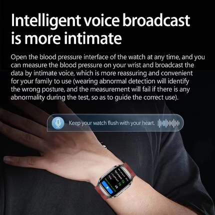 Smart Watch with Airbag Blood Pressure Monitor 2.06" AMOLED Bluetooth Call