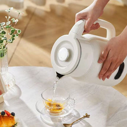 Portable 1.8L Electric Kettle 1500W Rapid Heating Cordless Design Blue & White