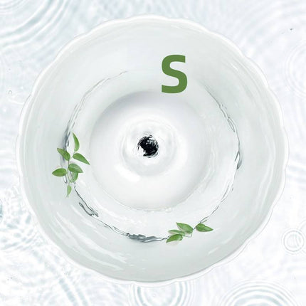 2.1L Ceramic Pet Water Fountain with Silent Adjustable Pump and Multi-Stage Purification