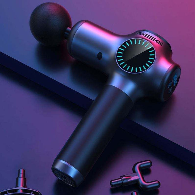 Rechargeable Percussive Massage Gun 8 Interchangeable Heads LCD Display