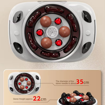 Portable Abdominal Massage Device with Adjustable Intensity and Moxibustion Support