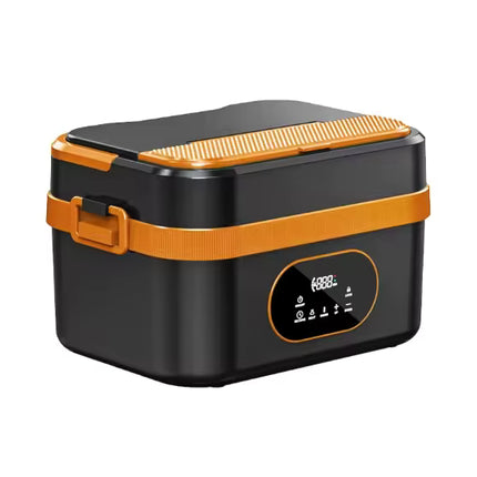 Rechargeable Electric Lunch Box with Stainless Steel Container and LED Display for Travel & Outdoor Use