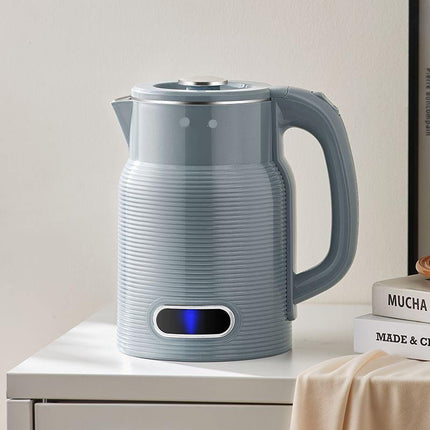 Portable 1.8L Electric Kettle 1500W Rapid Heating Cordless Design Blue & White