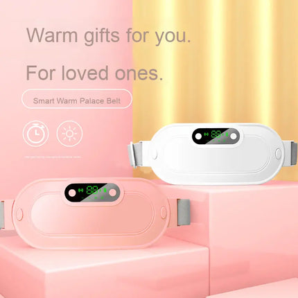 Rechargeable Waist Massage Belt, Infrared Menstrual Heating Pad, 3-Level Temperature Control, 5V 6W