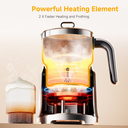400W Electric Milk Frother with 300ml Stainless Steel Pitcher