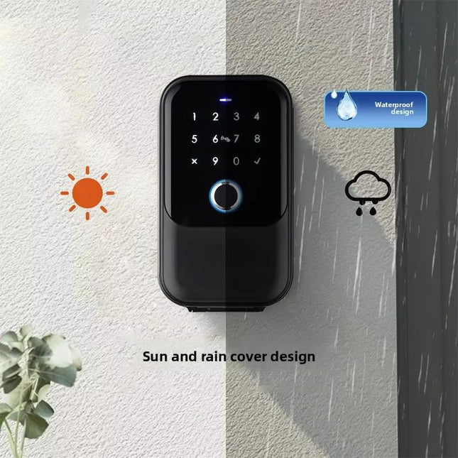 Smart Wall Mounted Key Lock Box with Fingerprint, App Control and Backup Key